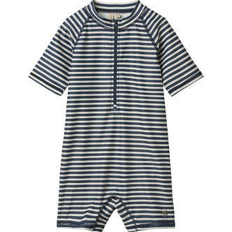 Wheat Badeheldragt - UV40+ - Cas - Blue Stripe