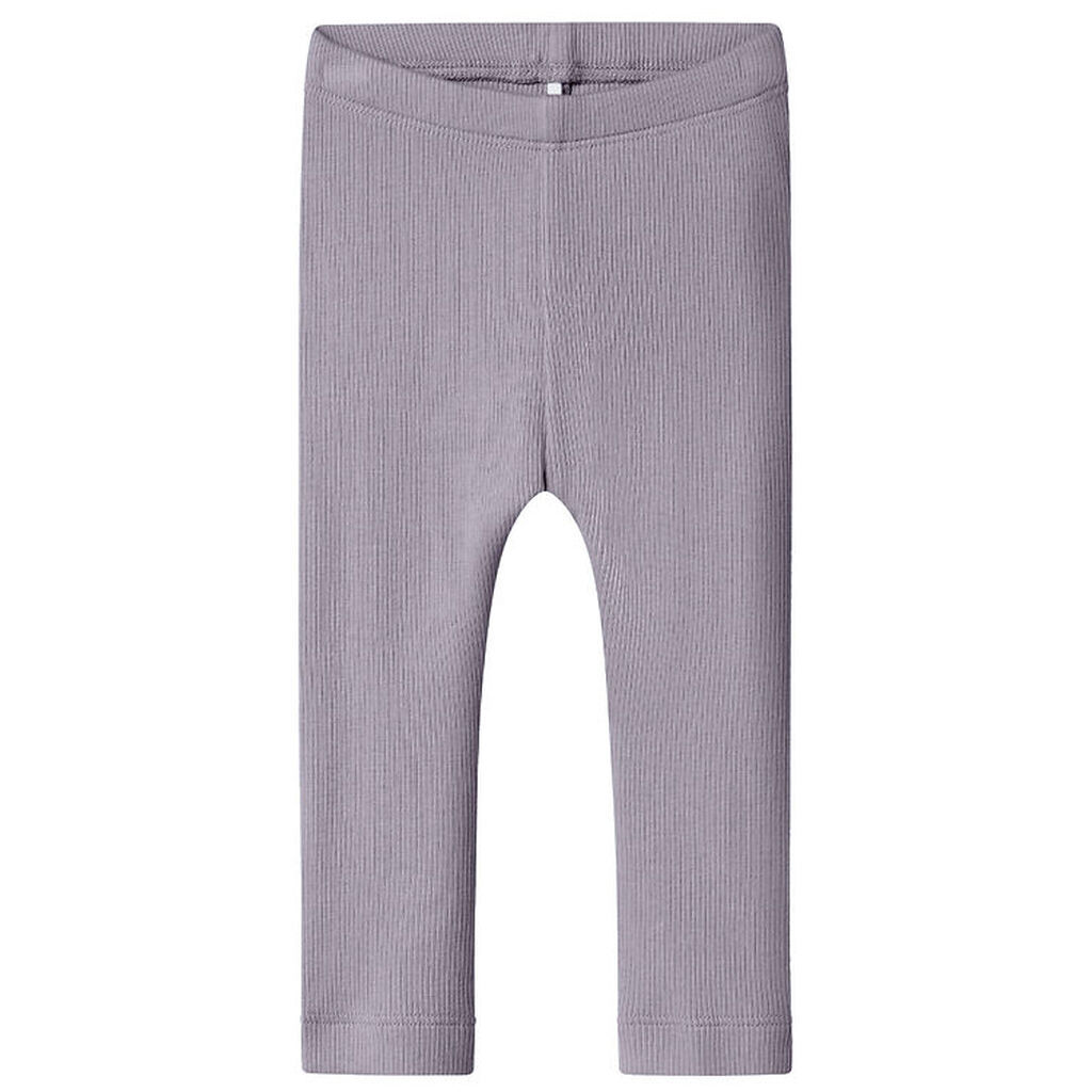 Name It Leggings - Rib - NbnKab - Lavender Gray