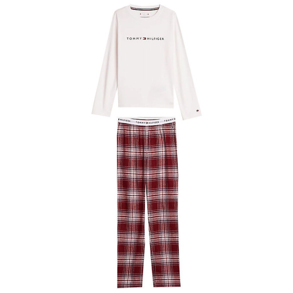 Tommy Hilfiger Nattøj - 2-delt - PJ Print - Ancient White/Plaid