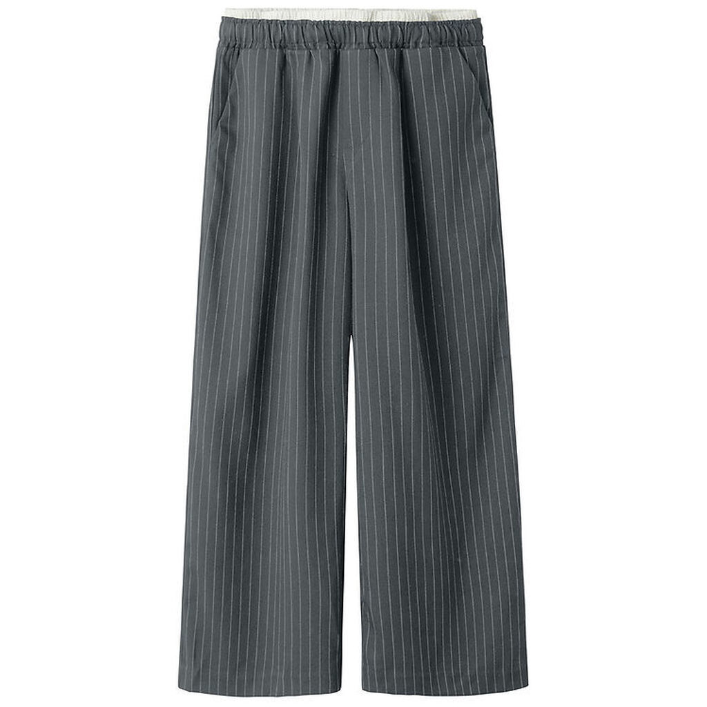 Name It Bukser - NkfTengrun - Wide - Lava Smoke/WHITE