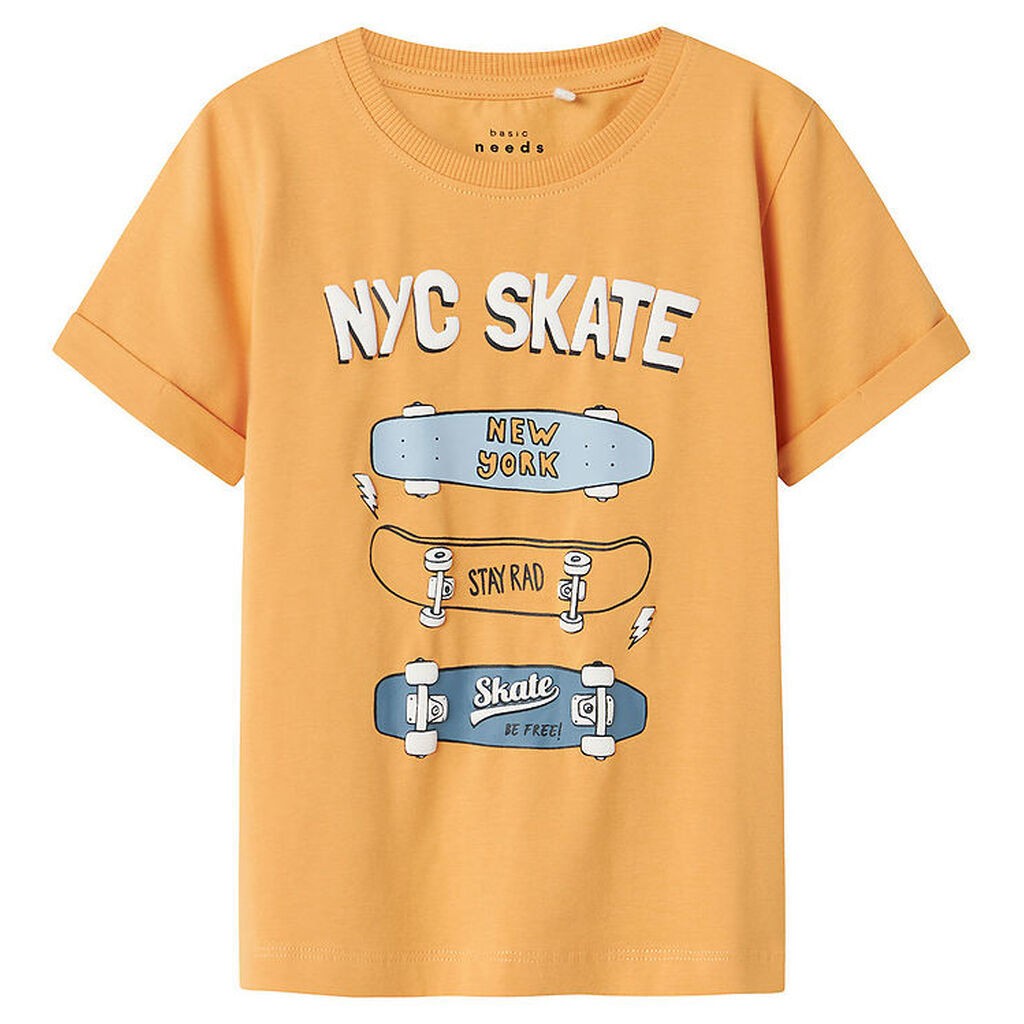 Name It T-shirt - NmmVux - Gold Earth/Skateboards