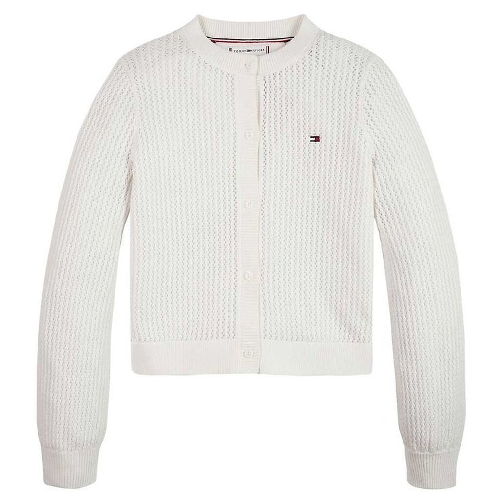 Tommy Hilfiger Cardigan - Strikket - Crochet - Ancient White