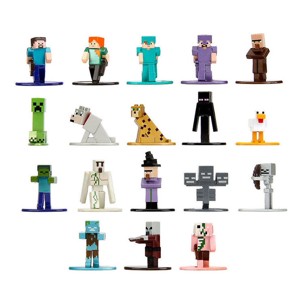 Jada Figurer - 18 stk. - Minecraft Multi-Pack Nanofigs