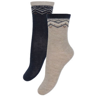 Minymo Strømper - 2-pak - Dark Navy