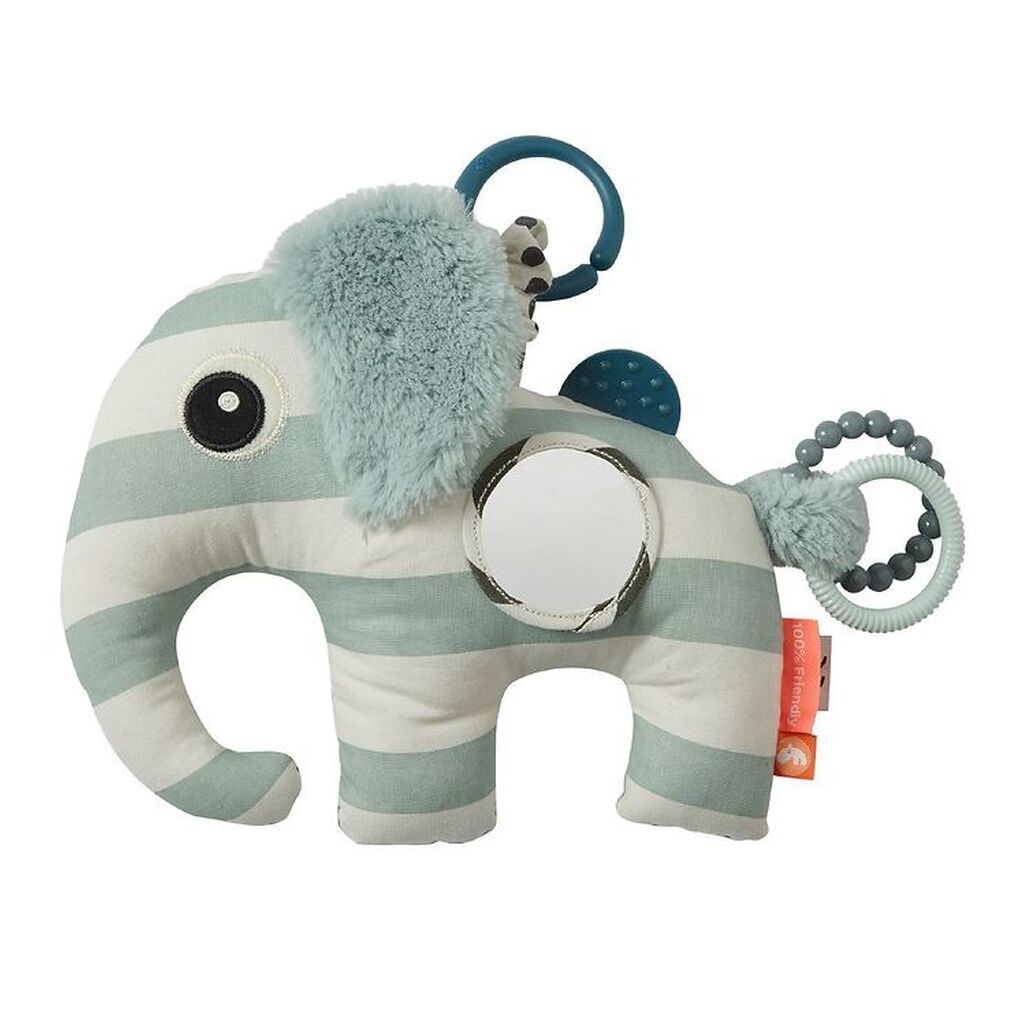 Done By Deer Akitivitetsbamse - Elphee - 23 cm - Mint/Hvid