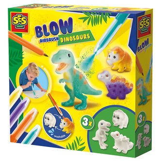 SES Creative Kreasæt - Pustetuscher - Dinosaurer