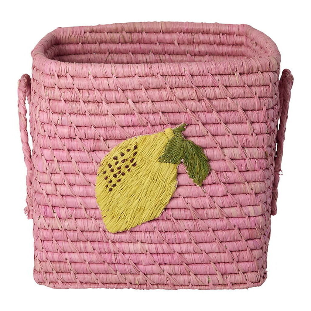 Rice Kurv - 20x20 cm - Raffia - Big Lemon Embroidery