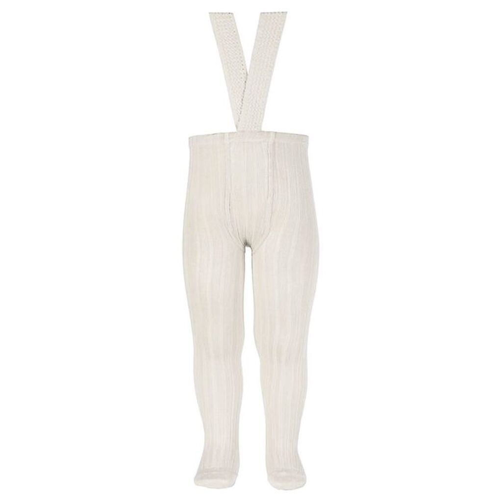 Condor Strømpebukser m. Seler - Rib - Beige