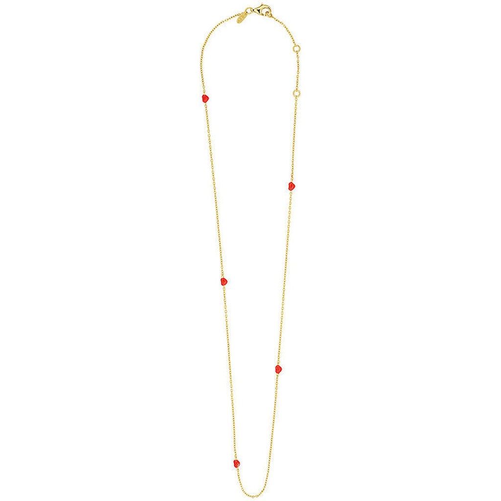 Design Letters Halskæde - Little Big Love - Guld/Rød