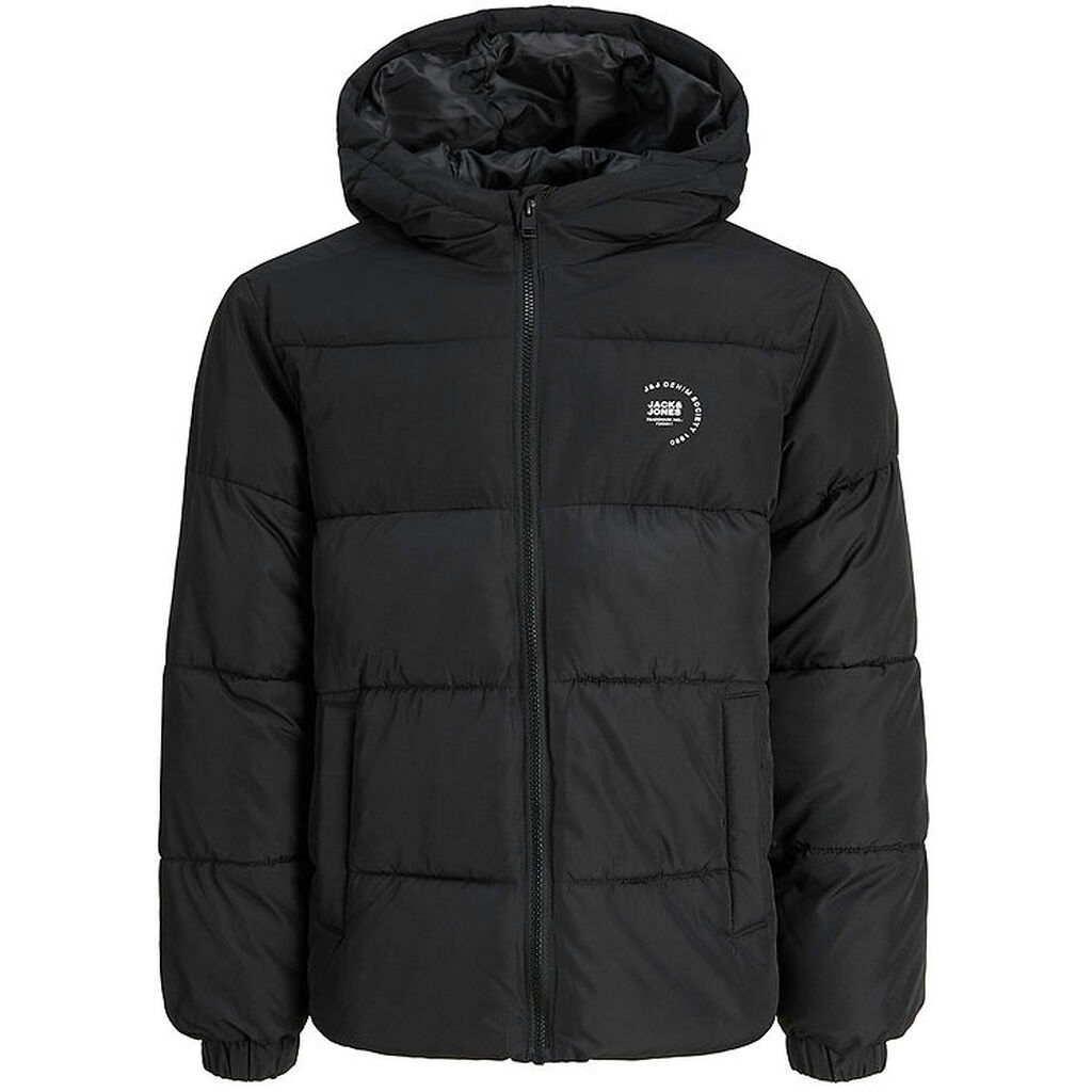 Jack & Jones Dynejakke - JjMaze - Black/WHITE LOGO