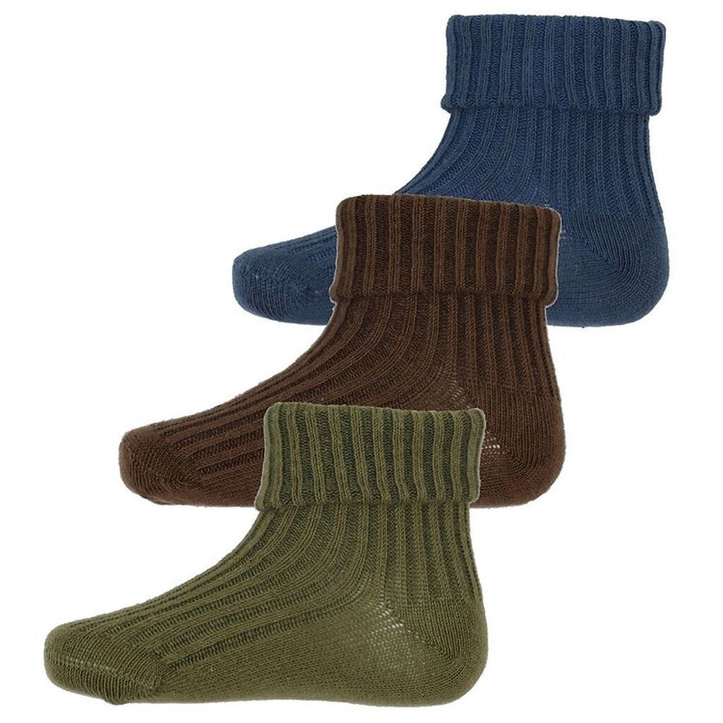 Minymo Strømper - 3-Pak - Dark Olive