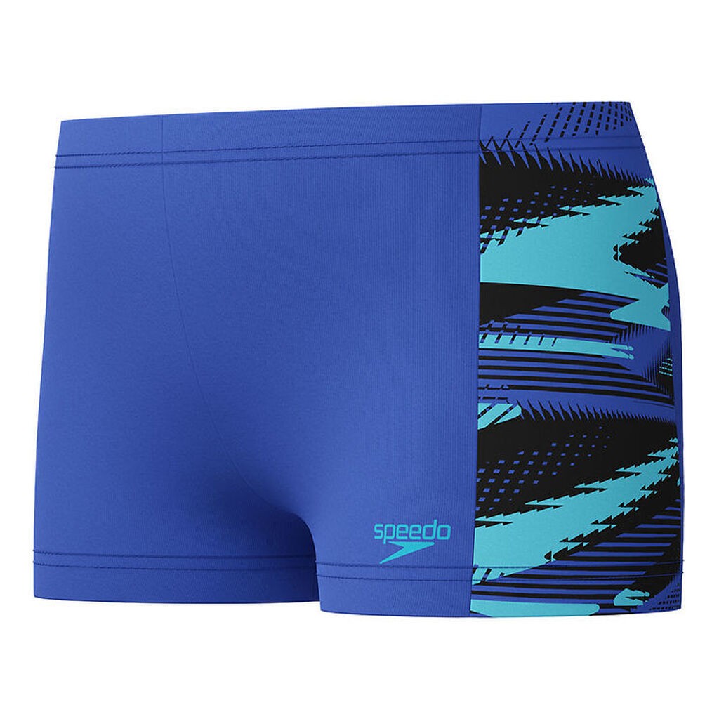 Speedo Badebukser - HyperBoom Panel - Blå m. Print