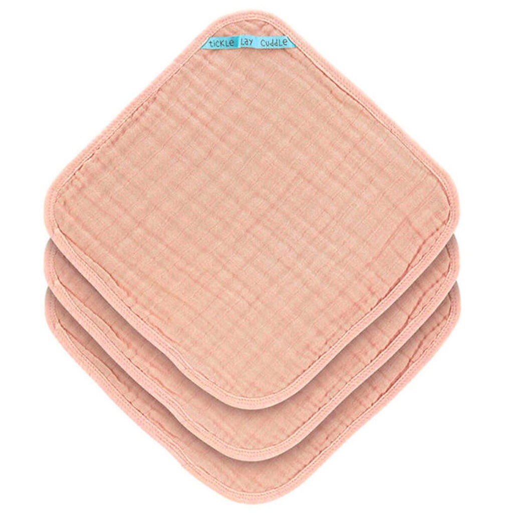 Lässig Vaskeklud - Musselin - 3-pak - Light Pink