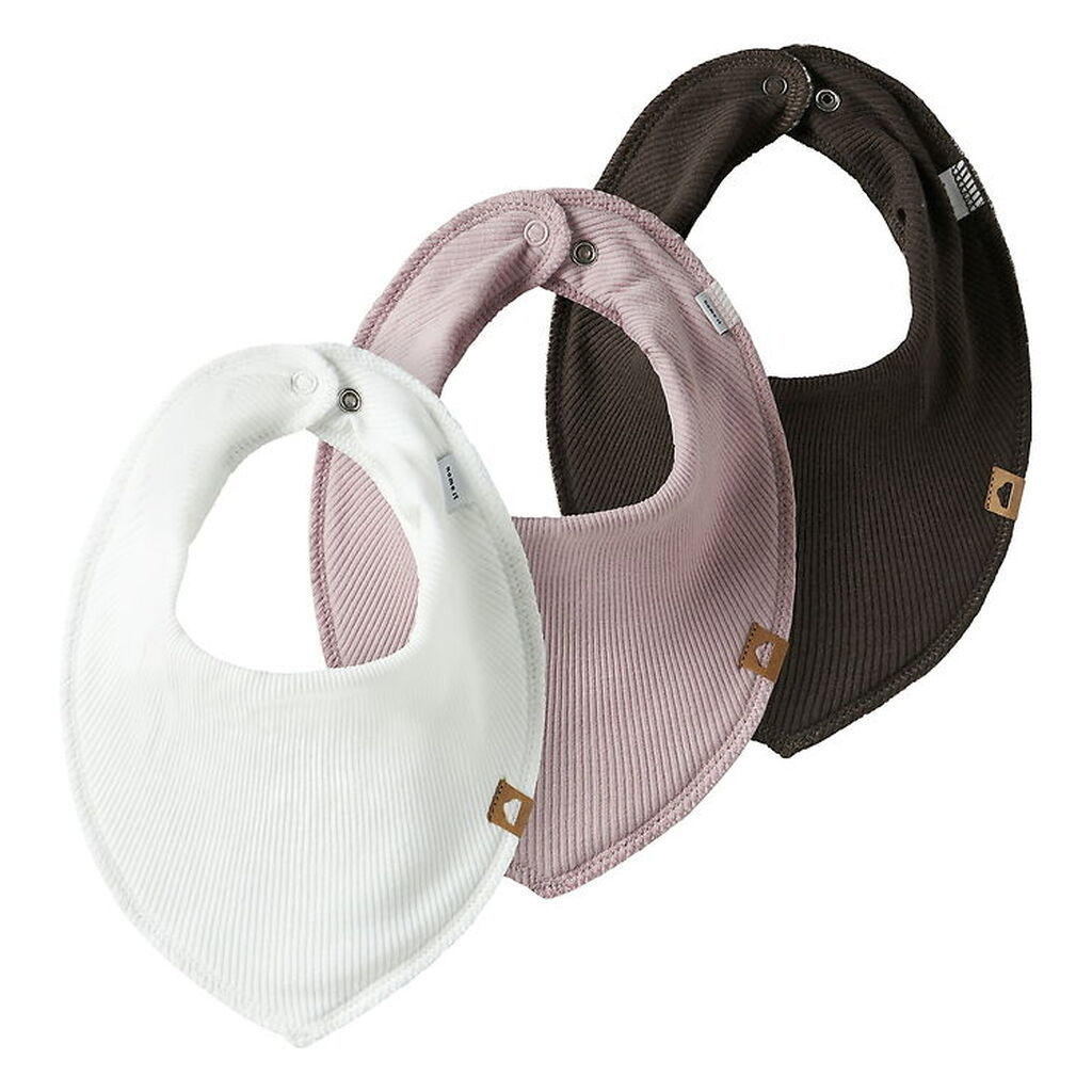 Name It Savlesmække - 3-pak - Rib - NbfYvettekoy - Cloud Dancer/