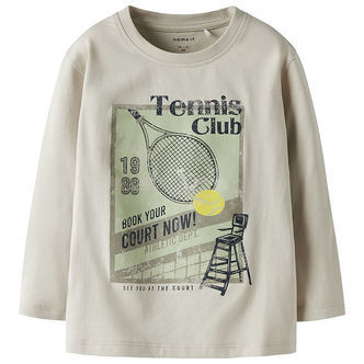 Name it Bluse - NmmTaft - Pumice Stone m. Print