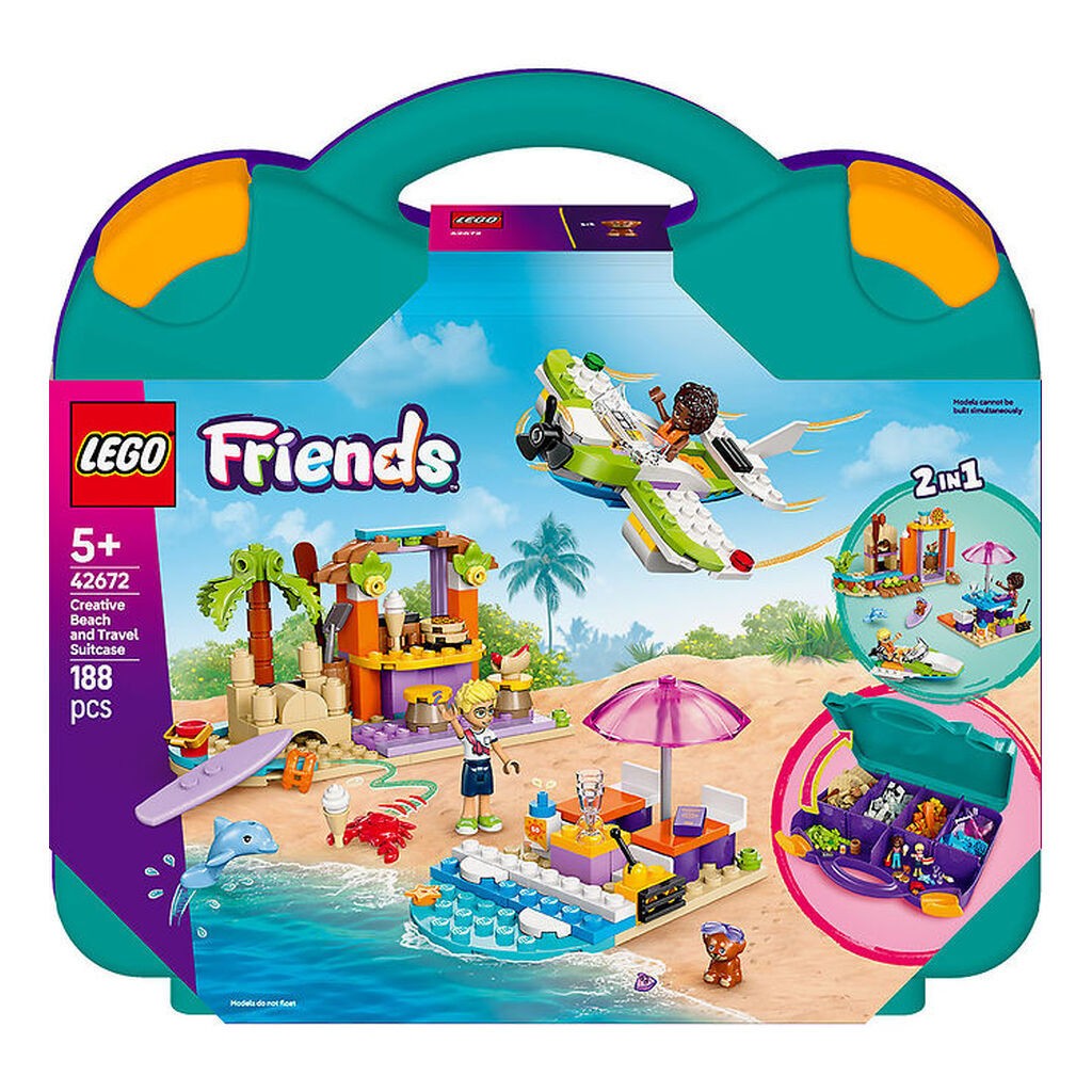 LEGOÂ® Friends - Kreativ Strand- og Rejsekuffert 42672 - 188 Dele