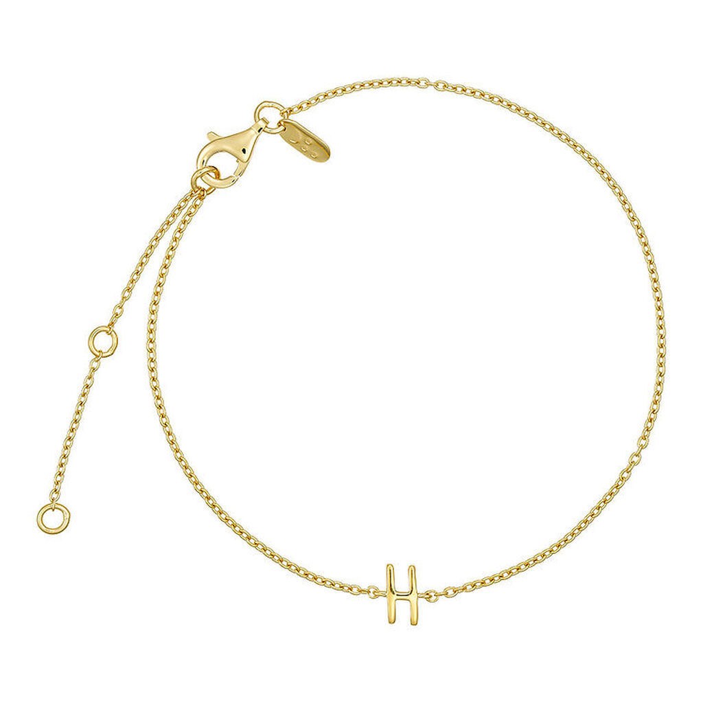 Design Letters Armbånd - H - 18K Guldbelagt