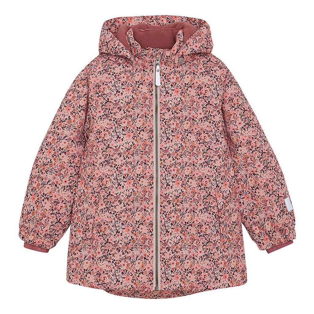 Minymo Vinterjakke - AOP - Peach Whip
