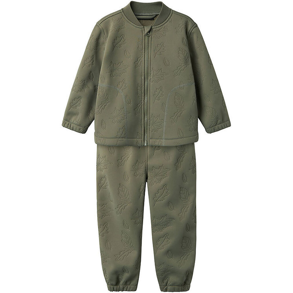 Name It Softshellsæt m. Fleece - NmmMars - Quilt - Dusty Olive