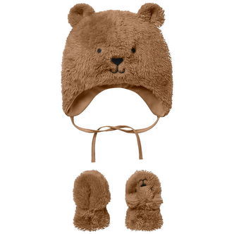 Name It Sæt - Hue/Luffer - Teddy - NbnMatuta - Toasted Coconut