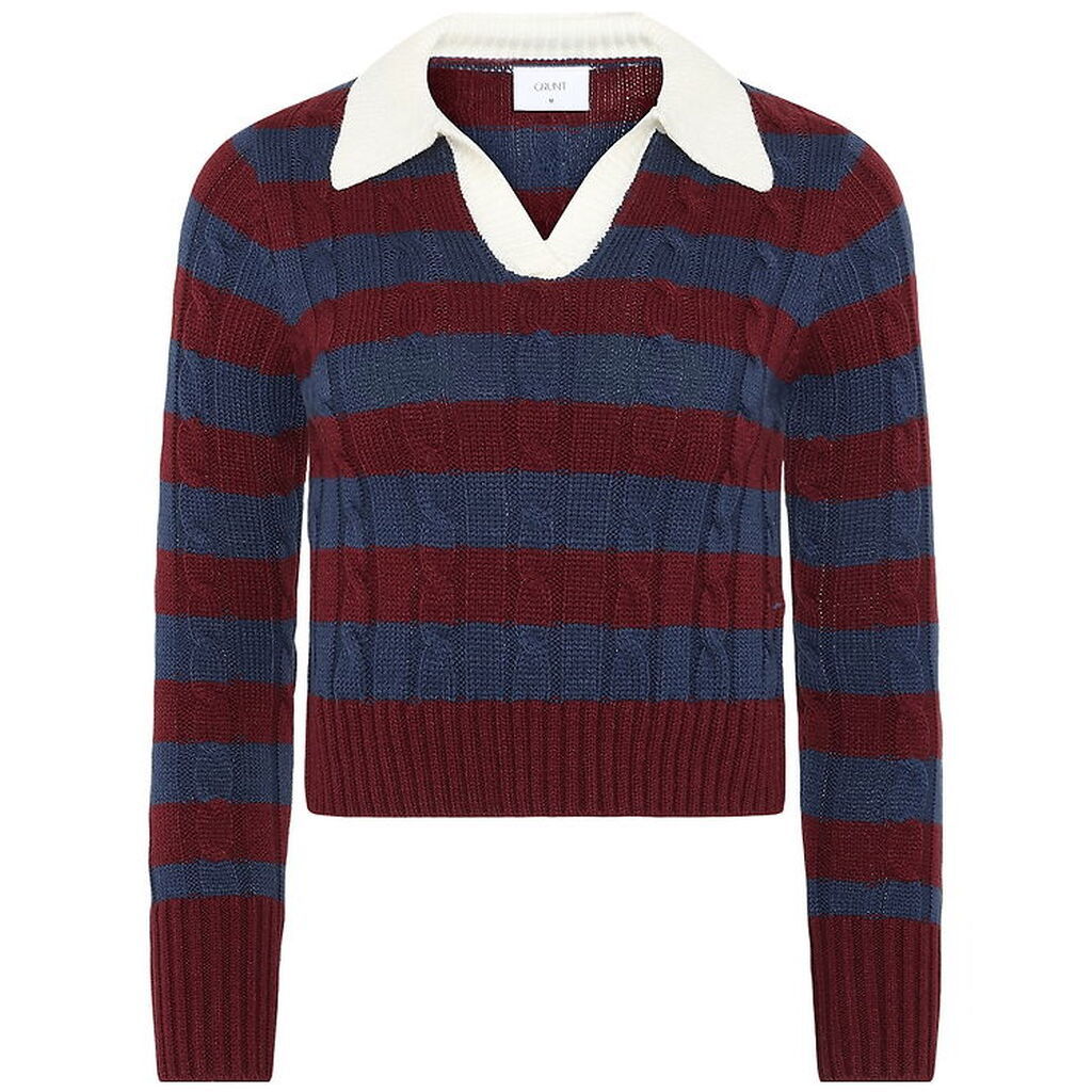 Grunt Bluse - Strik - GrBertage - Navy-Red