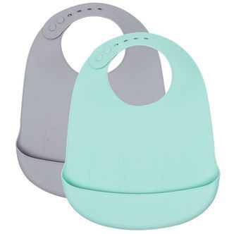 We Might Be Tiny Hagesmæk - 2-pak - Silikone - Mint/Grå
