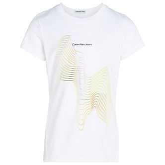 Calvin Klein T-shirt - Slim s/s - Meta Graphic Slim - Bright Whi