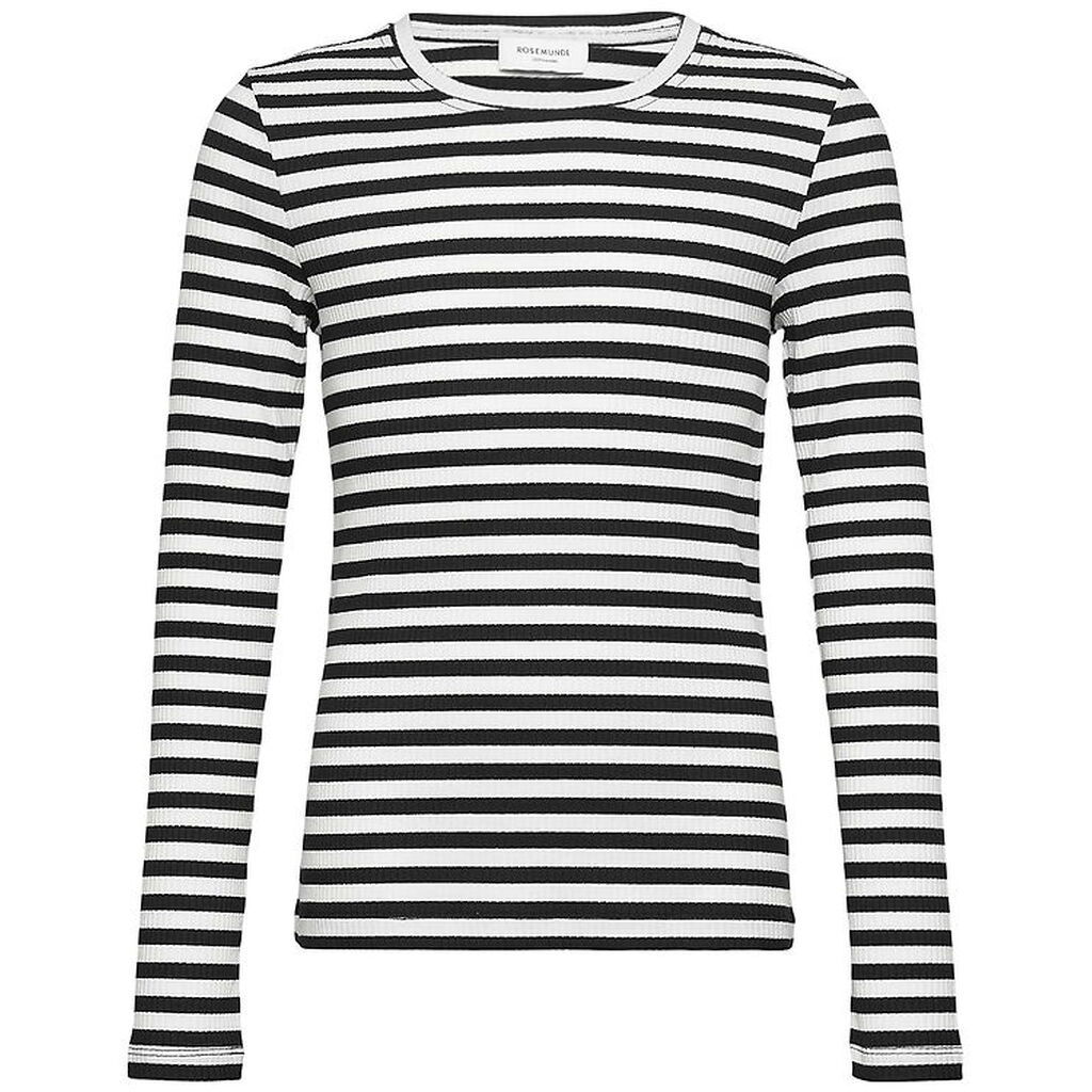 Rosemunde Bluse - Rib - Black White Stripe