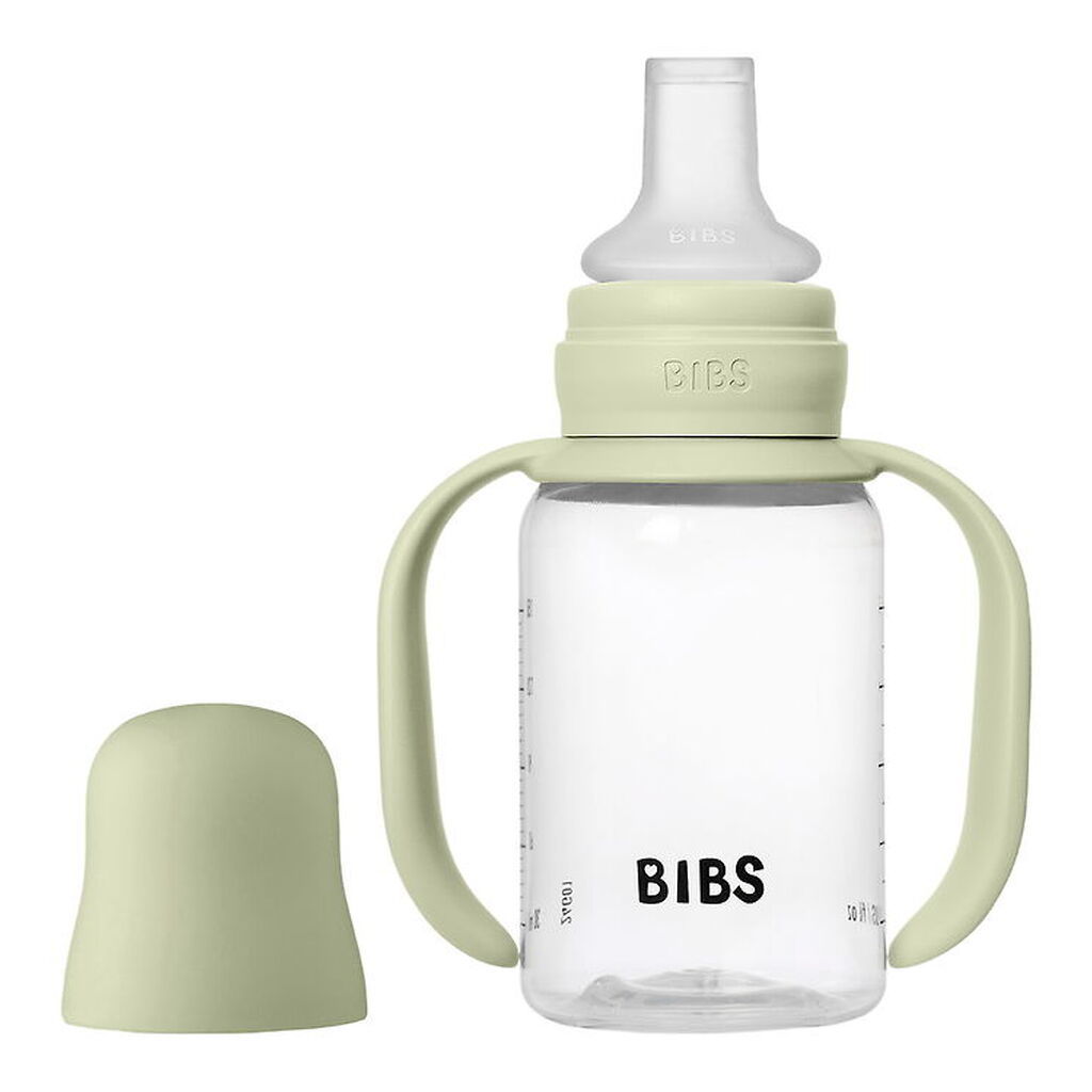 BIBS Sutteflaske m. Håndtag - 150 ml - Sage