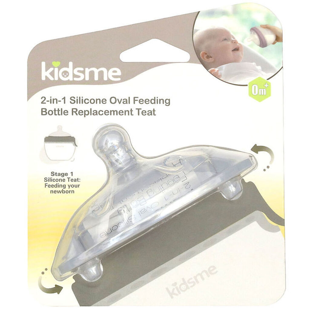 KidsMe Flaskesut - Silikone - 2-i-1 Fodringssystem