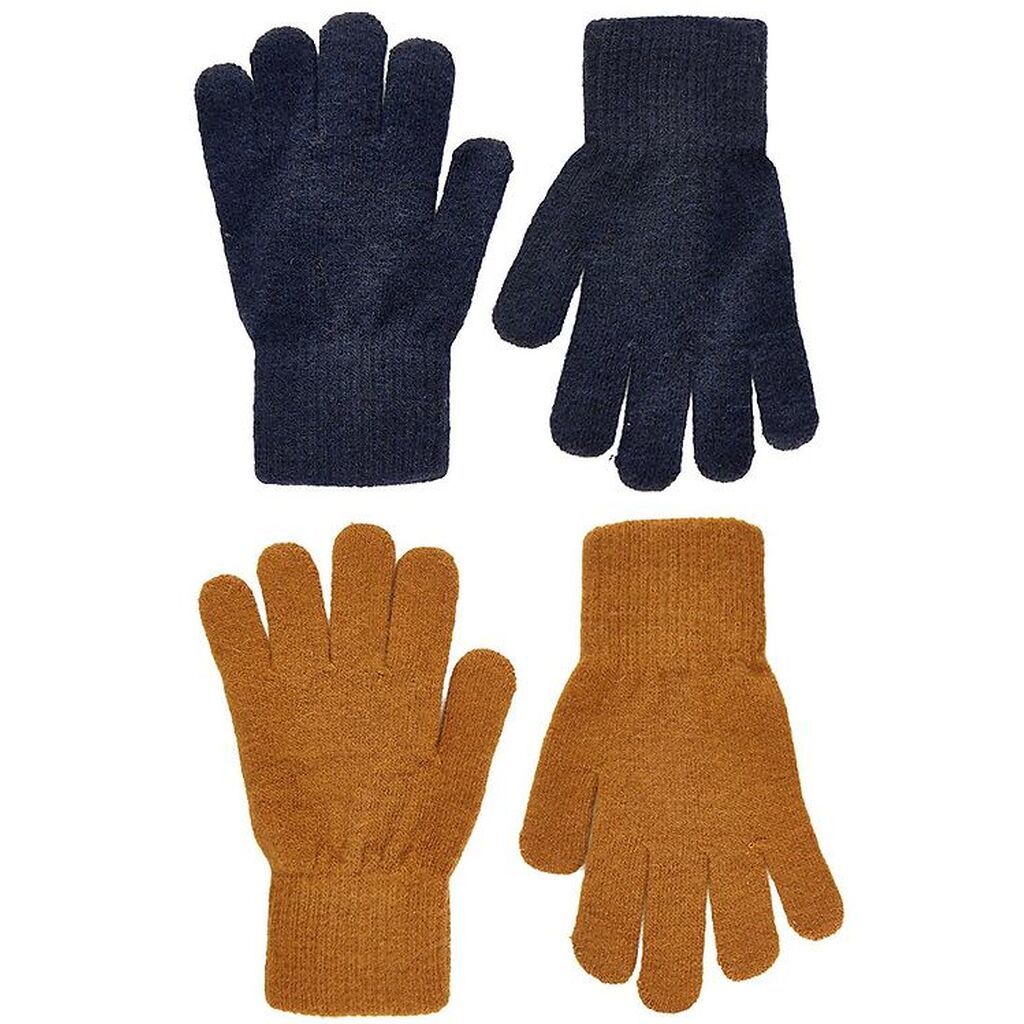 CeLaVi Handsker - Uld/Nylon - 2-pak - Pumpkin Spice/Navy
