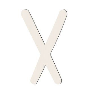 Sebra Træbogstaver - X - Birchbark Beige
