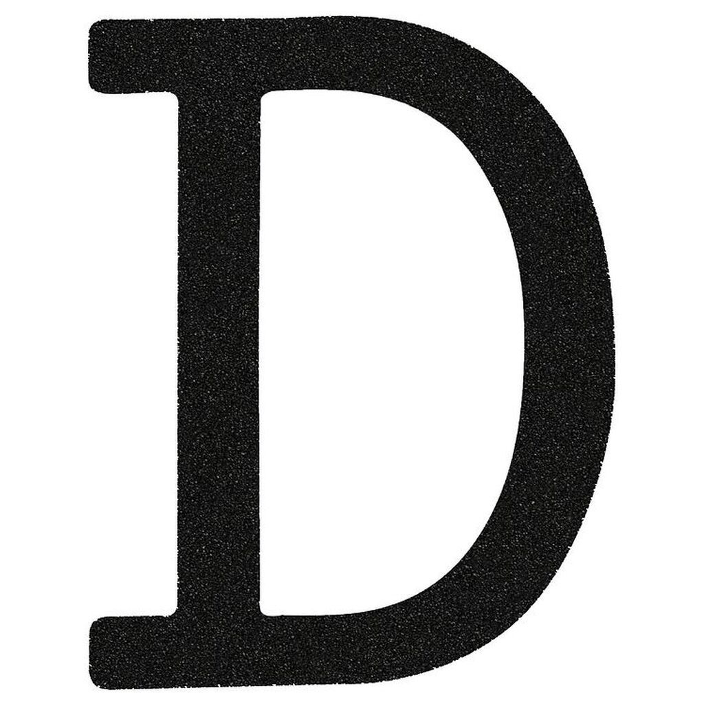 That's Mine Bogstav - D - Sort Glimmer