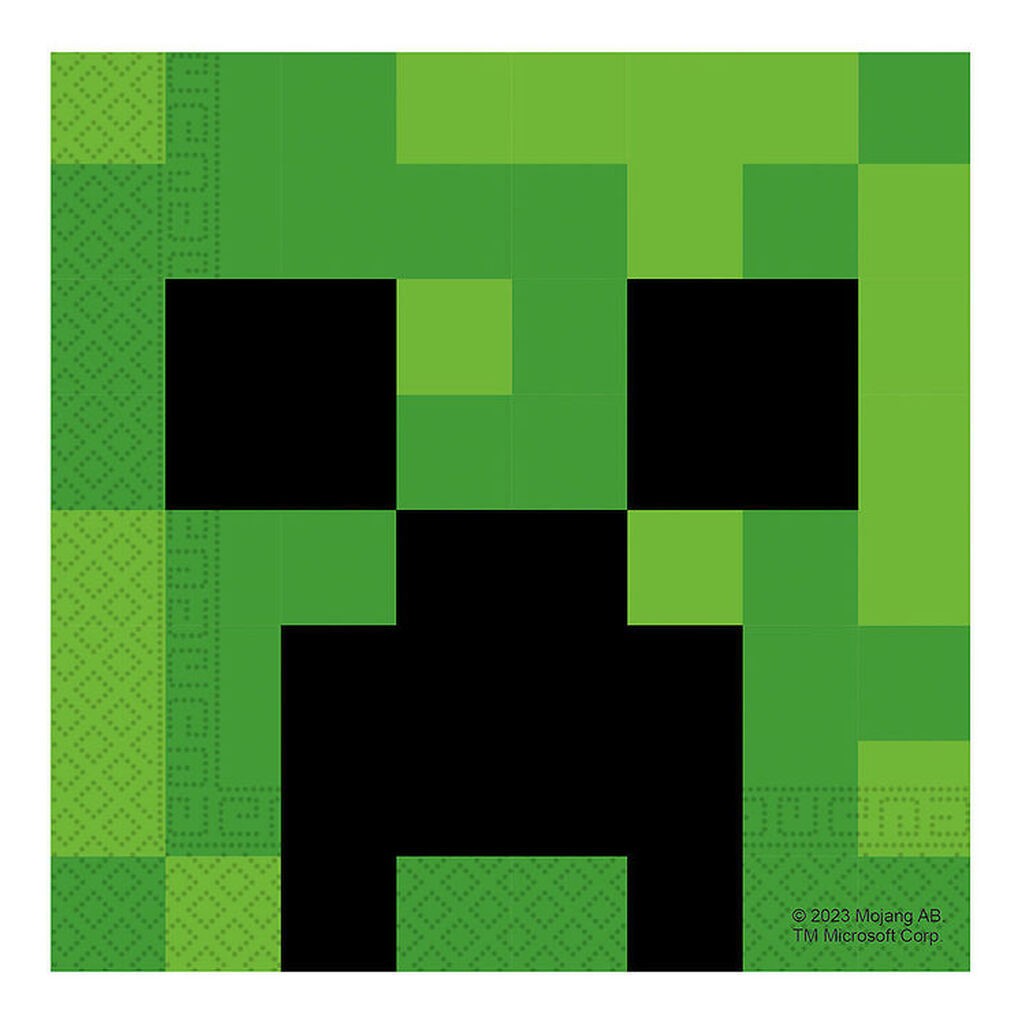 Decorata Party Servietter - 20-pak - 33x33 cm - Minecraft