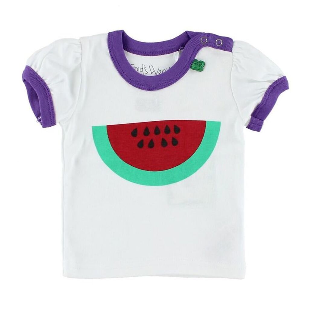 Freds World T-shirt - Hvid m. Vandmelon