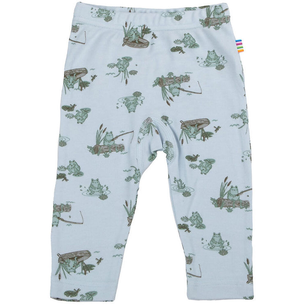 Joha Leggings - Bambus - Lyseblå m. Frøer