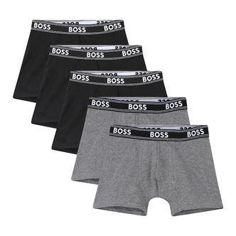 BOSS Boxershorts - 5-pak - Sort/Gråmeleret