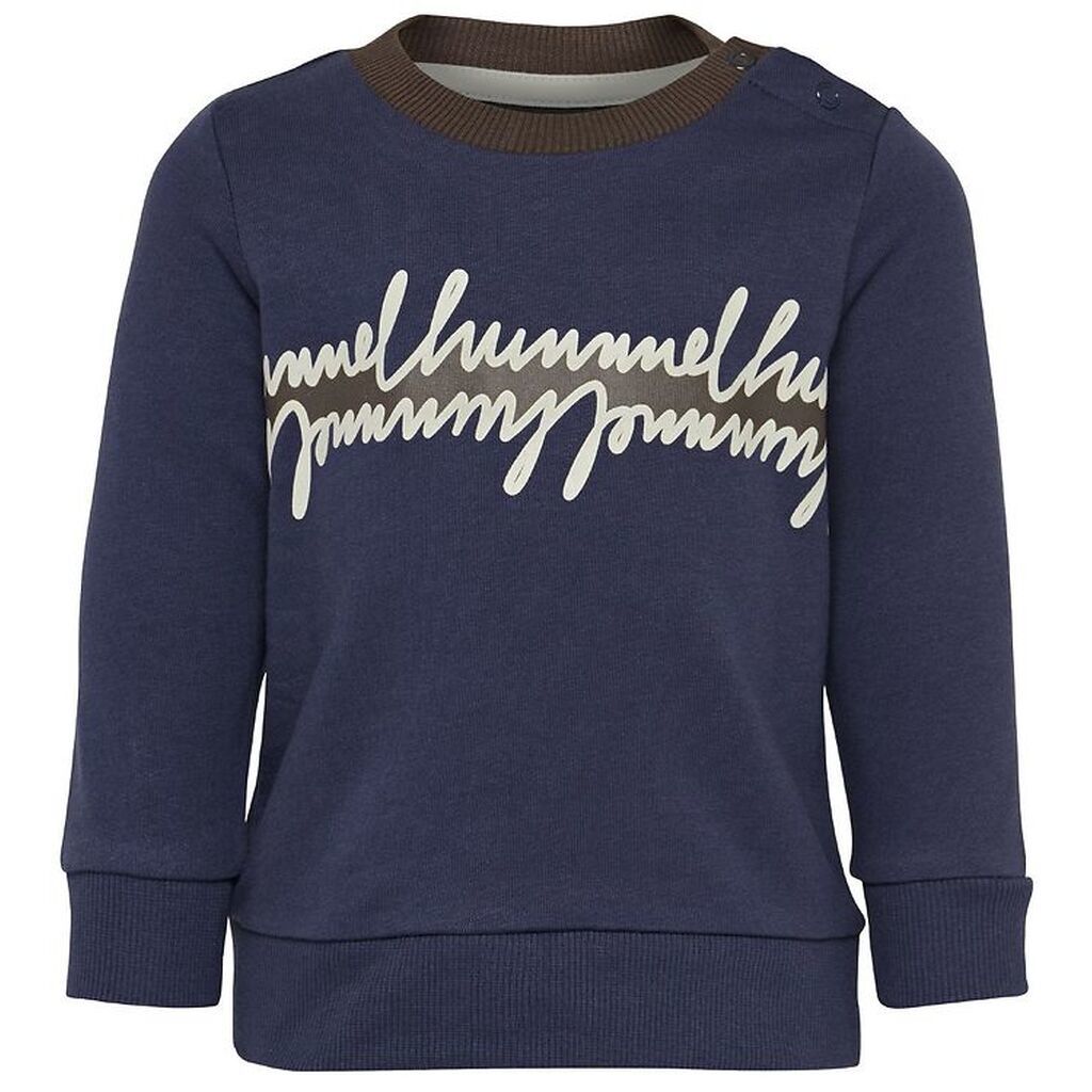 Hummel Sweatshirt - HMLJeppe - Navy m. Print