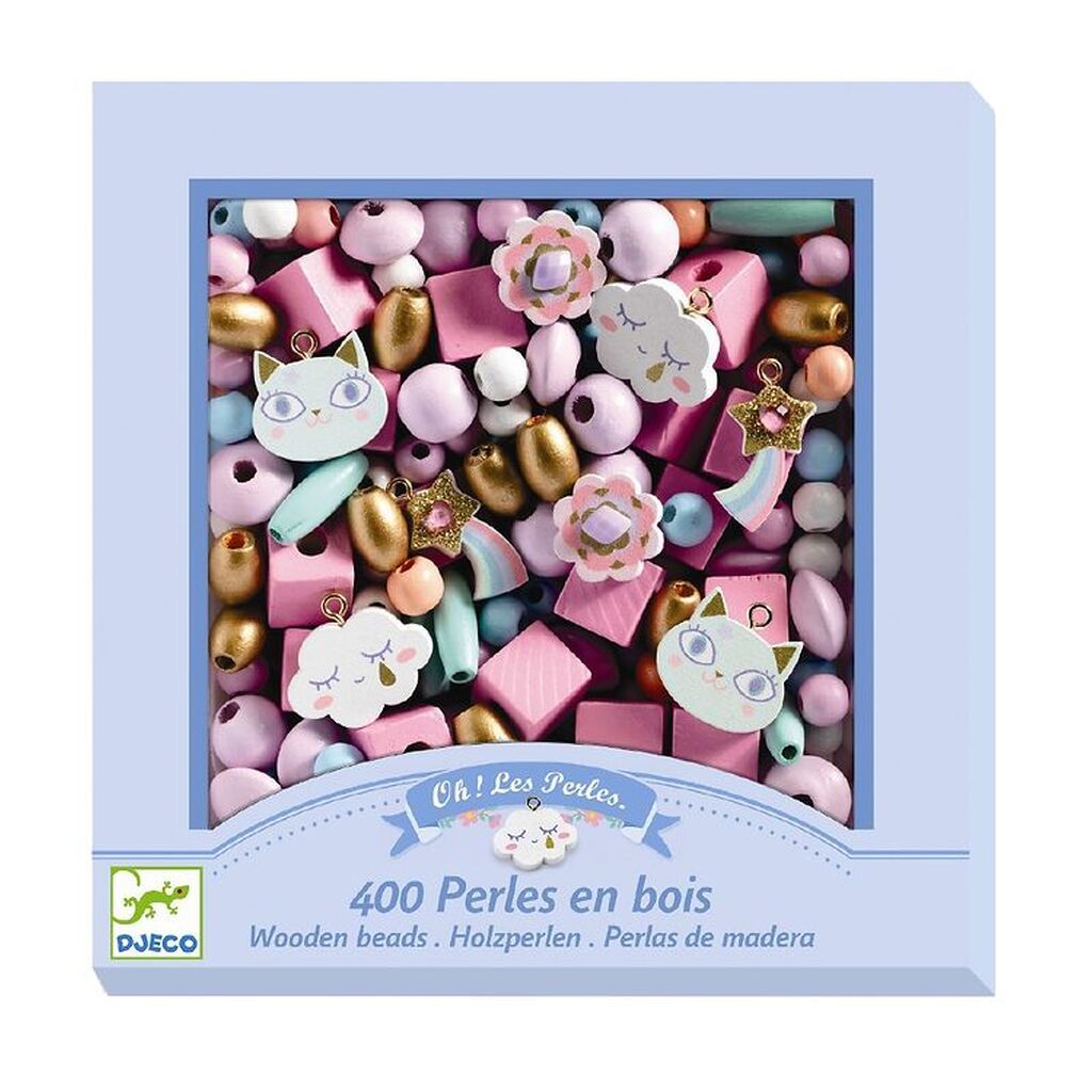 Djeco Træperler - 400 stk. - Regnbue