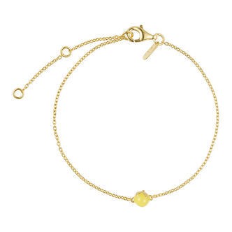 Design Letters Armbånd - 20 cm - Guldbelagt - When life gives yo