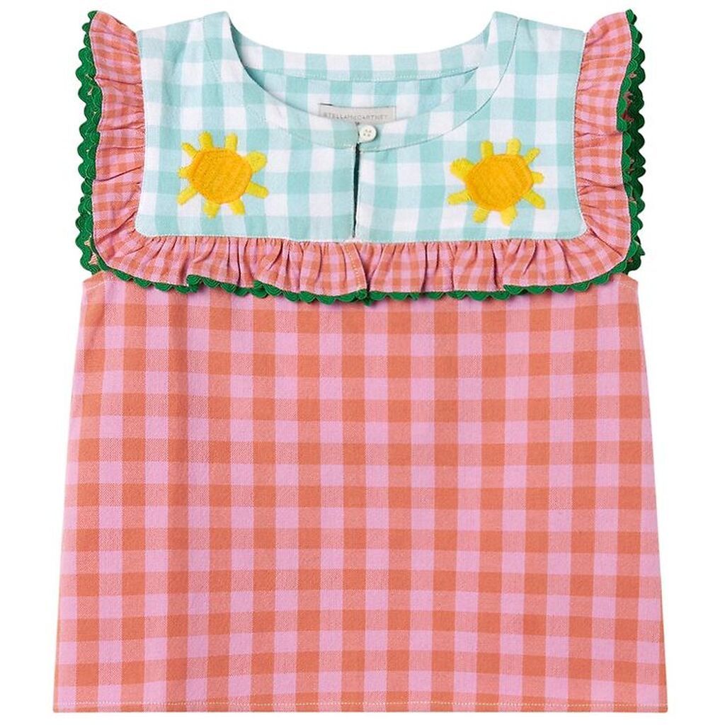 Stella McCartney Kids Top - Rosa/Orangeternet m. Grøn