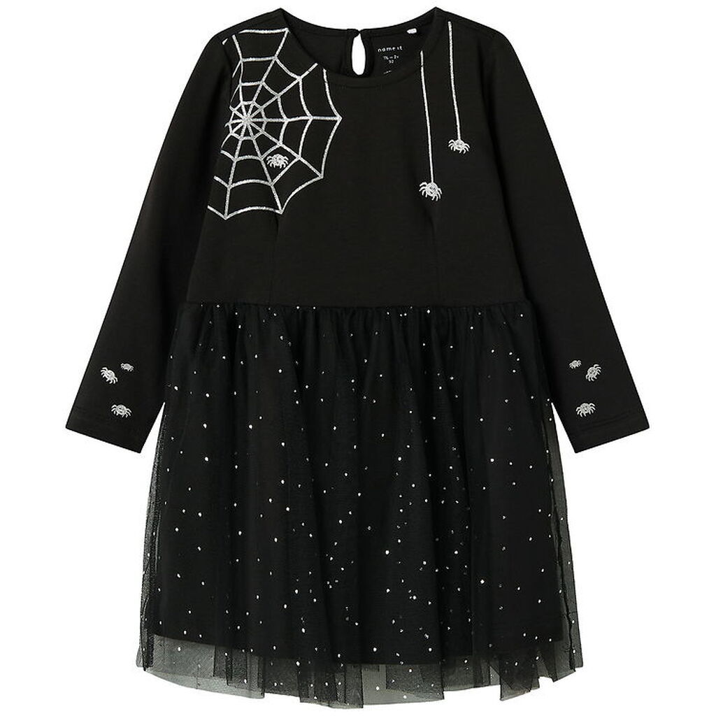 Name It Kjole - NmfOlone - Sort m. Glimmer