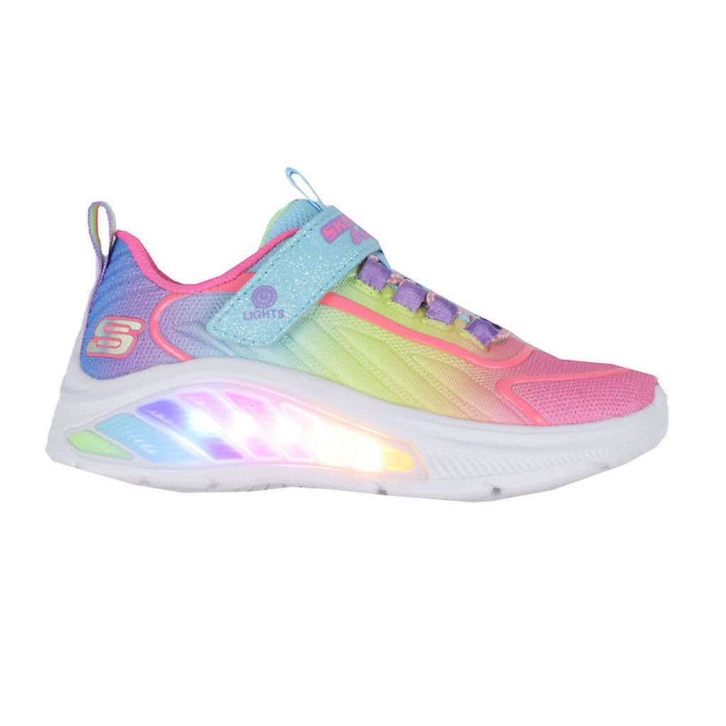 Skechers Sko m. Lys - Rainbow Cruisers - Turqouise Multi