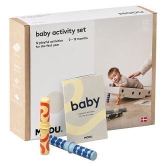 MODU Baby Motoriksæt - 10 Dele - 50x40x10 cm - Sand Grey/Honey Y