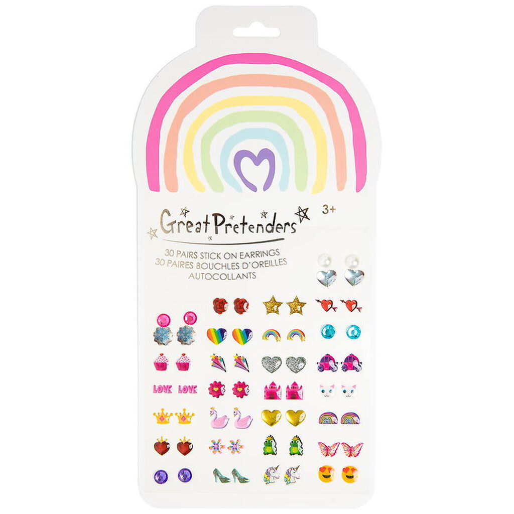 Great Pretenders Øreringe - Stick-on - 30 stk. - Rainbow Love