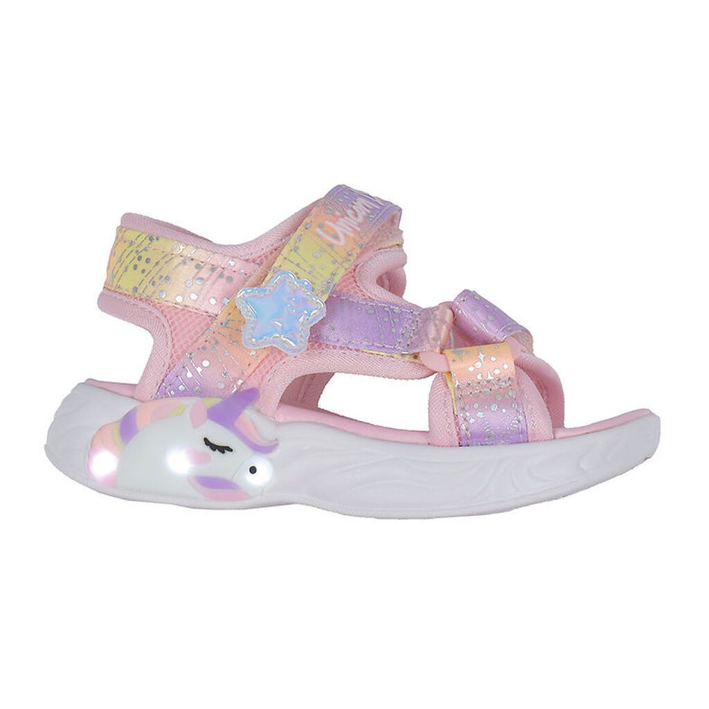 Skechers Sandaler m. Lys - Unicorn Dreams - Light Pink Multi