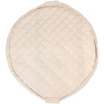 Play&Go Legetøjstæppe - Ø120 cm - Soft Organic - Stripes Blue