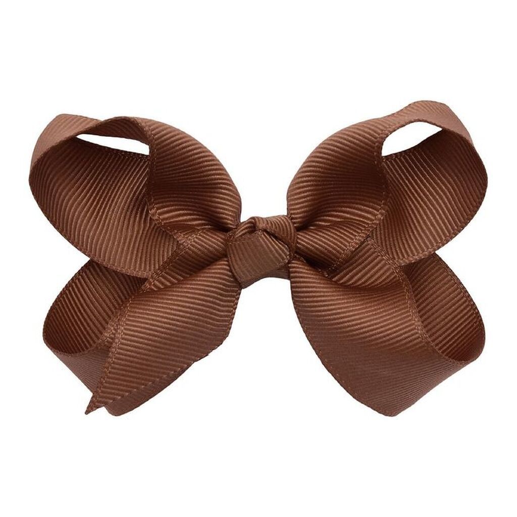 Little Wonders Hårspænde m. Sløjfe - Kamille - 6 cm - Root Beer