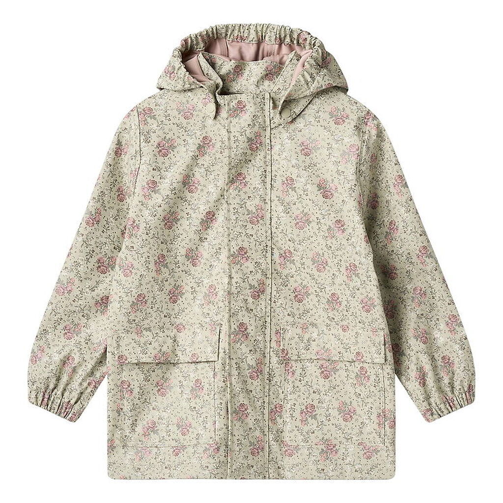 Wheat Regnjakke - PU - Ollo - Slightly Green Flowers