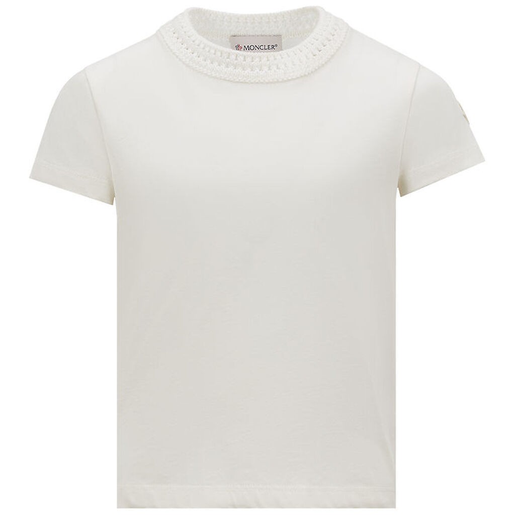 Moncler T-shirt - Hvid m. Broderi